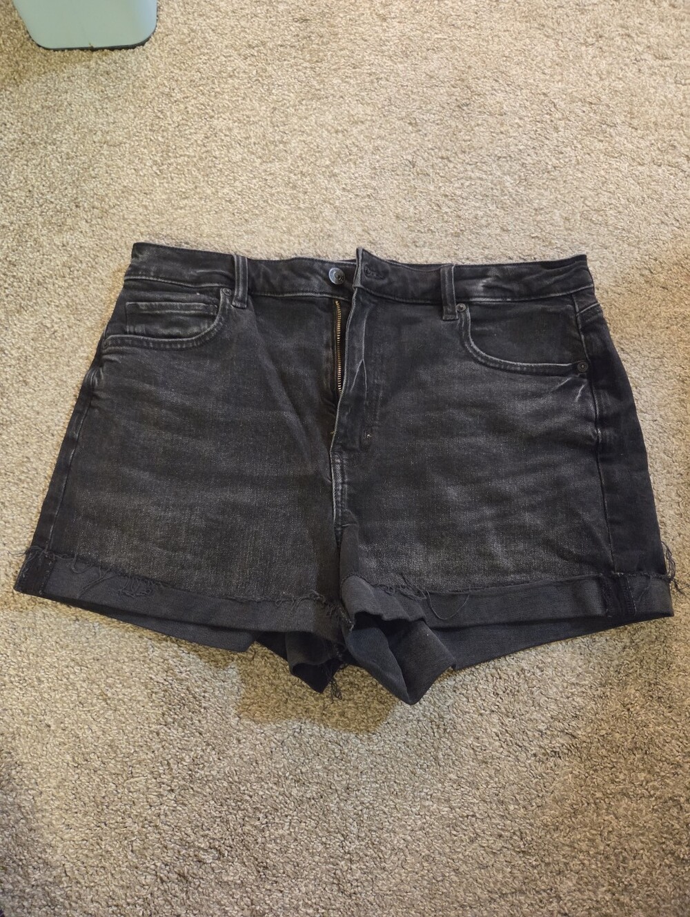 American Eagle High-Rise Black Denim Women's Shorts